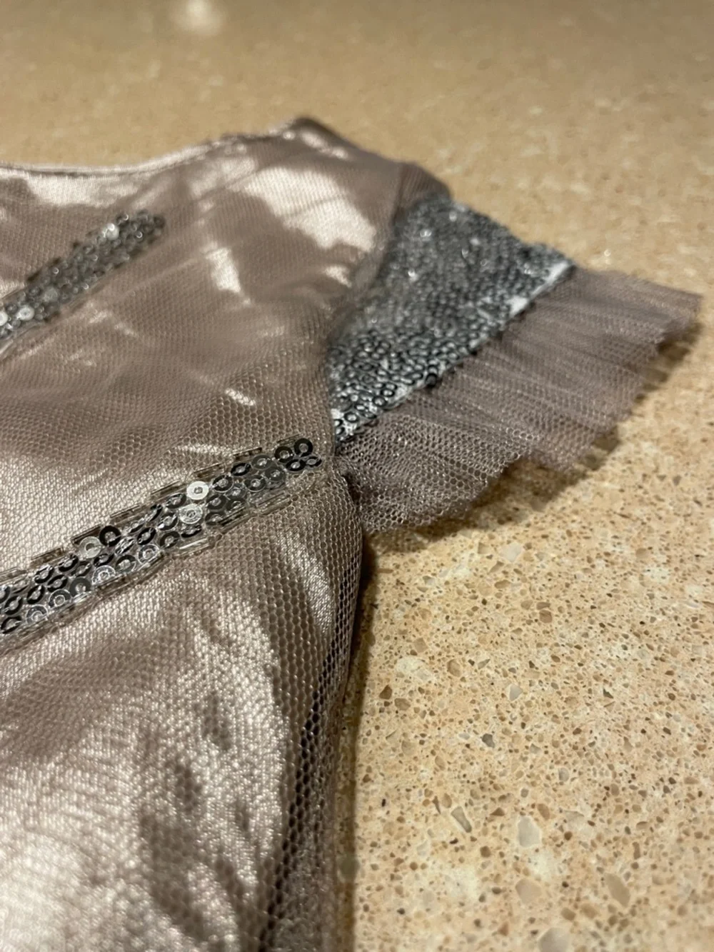 Mia Joy-Joyfolie Girls' Shimmery Gold Party Dress with Sequin Trim-1920’s
